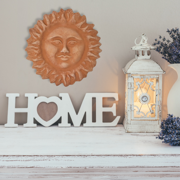 Handcrafted ceramic wall sun for home furnishing and decoration Terracotta Gift Idea