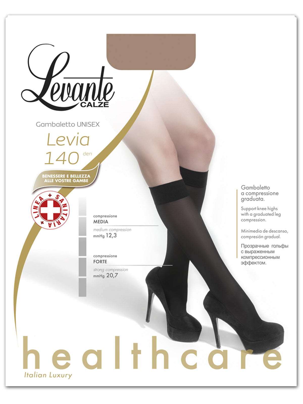 Levante Levia Women's Tights 140 denier Stockings Knee-highs with graduated compression