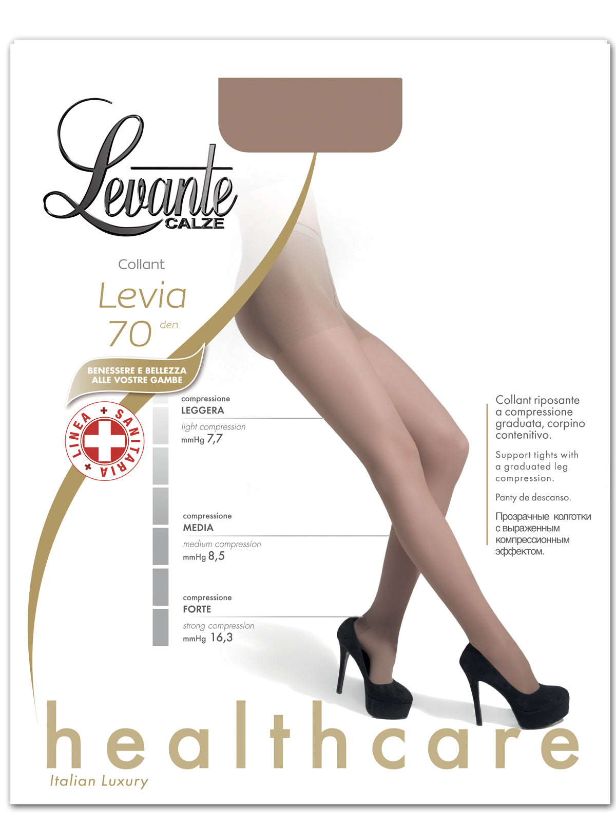 Levante Levia Women's Tights 70 den Anti-fatigue restful stockings