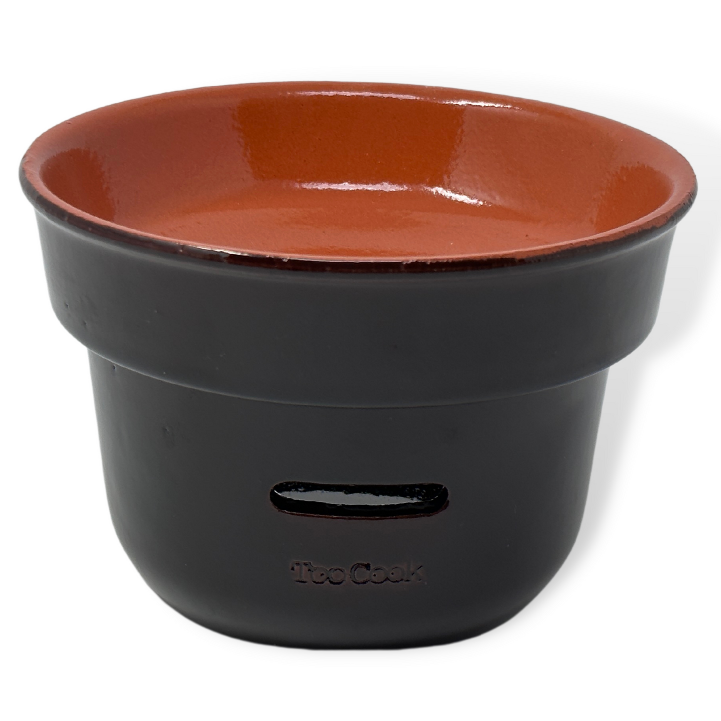 Toocook Fornello Bagna Cauda Intingolo per verdure ricetta Piemontese Fondue in Terracotta Marrone. Made in Italy 100%