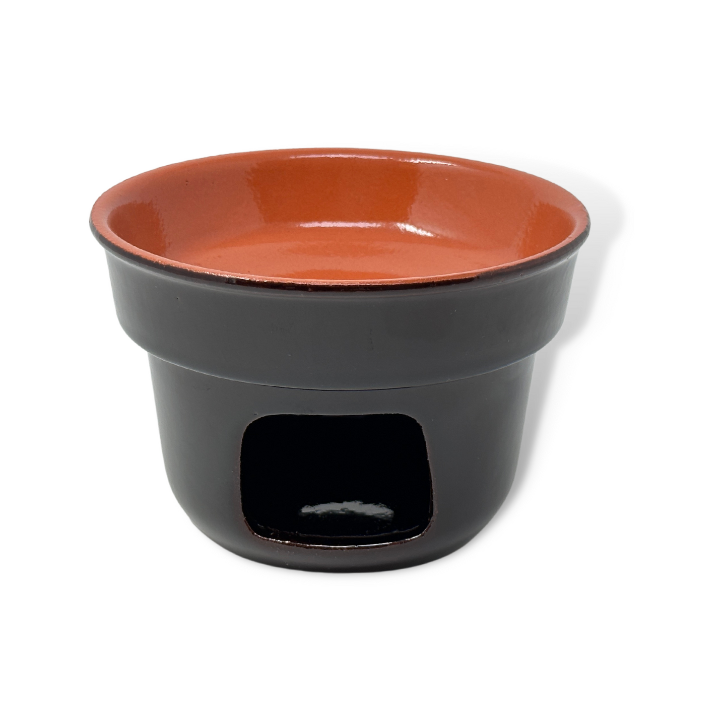 Toocook Stove Bagna Cauda Dip for vegetables Piedmontese Fondue recipe in Brown Terracotta. Made in Italy 100%
