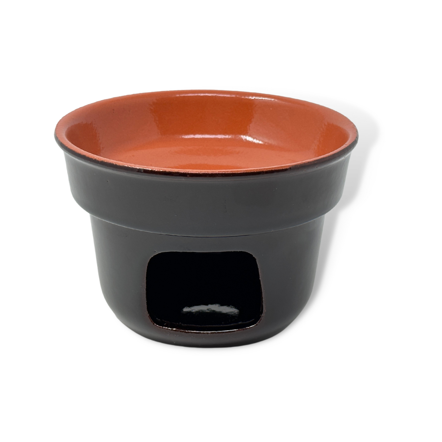 Toocook Fornello Bagna Cauda Intingolo per verdure ricetta Piemontese Fondue in Terracotta Marrone. Made in Italy 100%