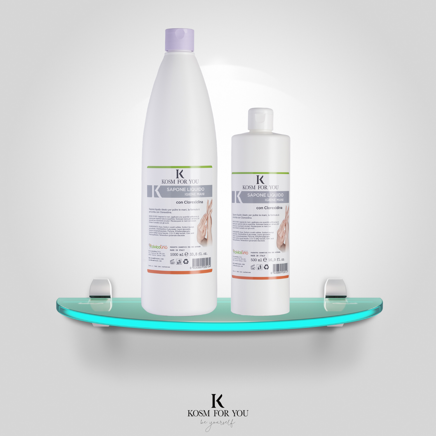 Sapone Liquido Mani con Clorexidina - Pulisce, Deterge e Disinfetta la pelle - Antibatterico