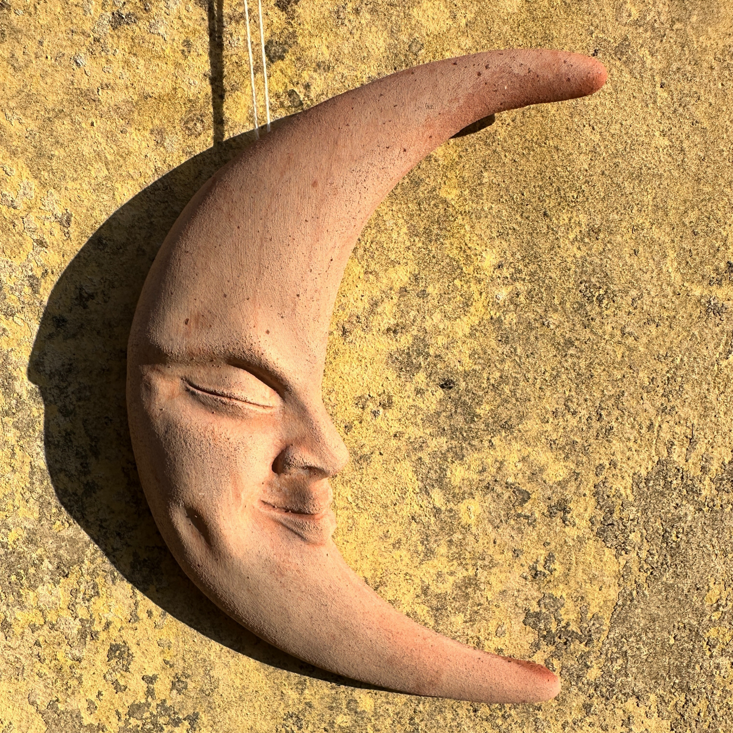 Toocook Wall moon in handcrafted terracotta for home furnishing and decoration Weatherproof 19 cm