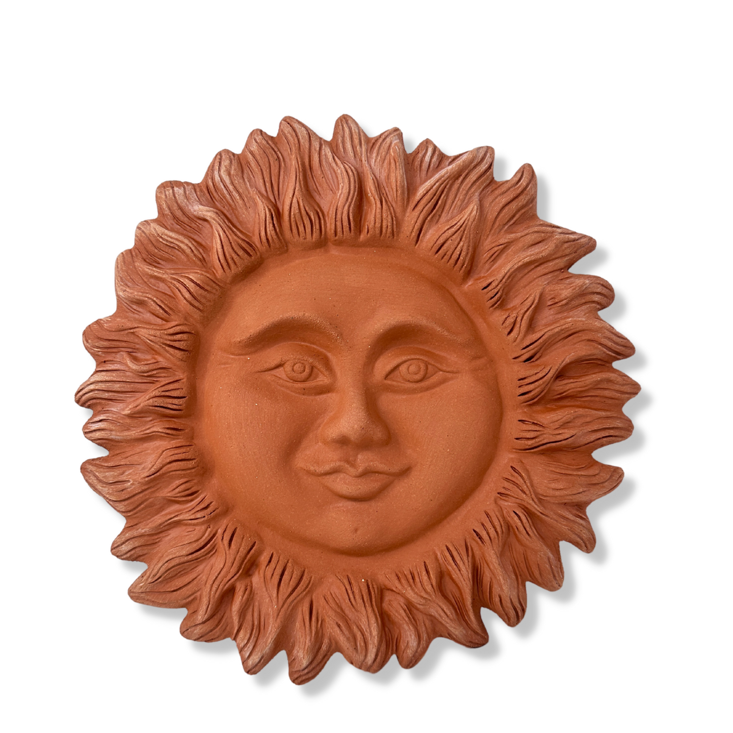 Sun 32 cm in handcrafted ceramic wall for home furnishing and decoration Terracotta Gift Idea