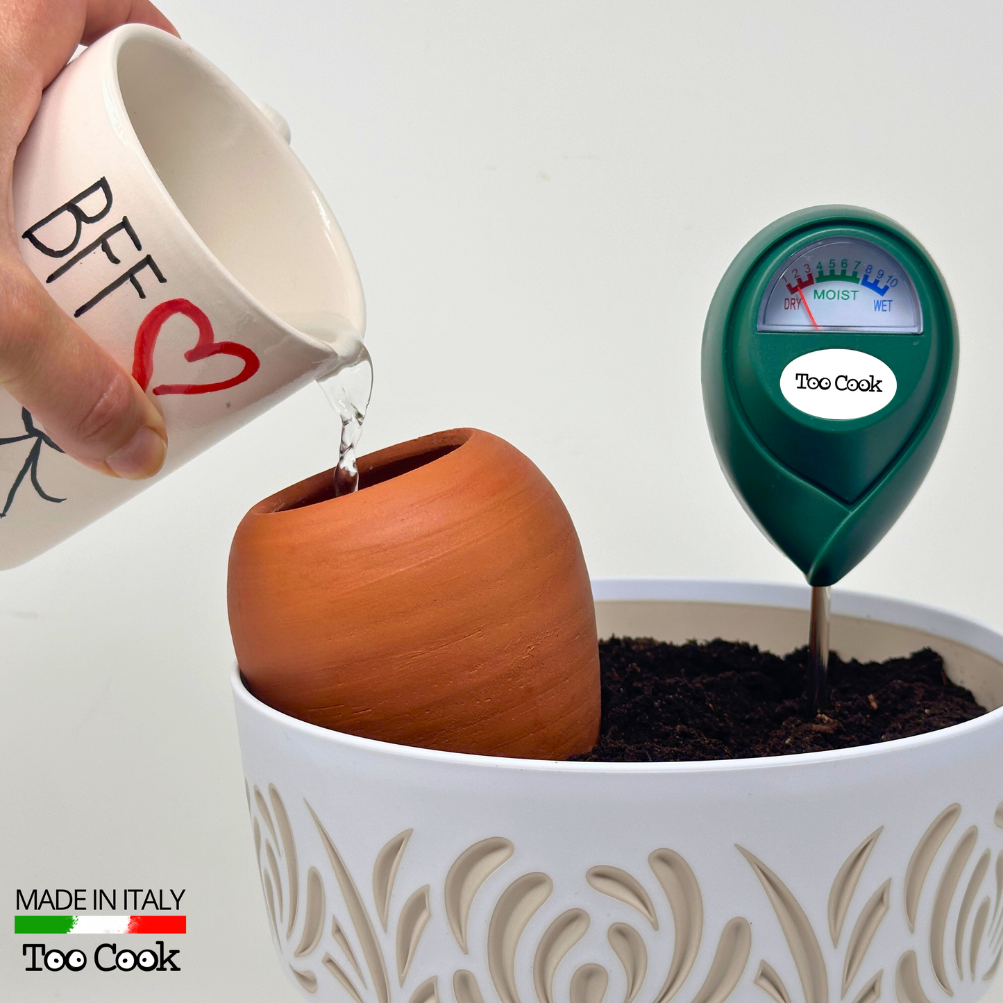 Toocook Artisan Terracotta Olla for Ecological and Natural Automatic Watering for Indoor and Outdoor Plants with autonomy of approximately 7 days - Handmade - 250 ml