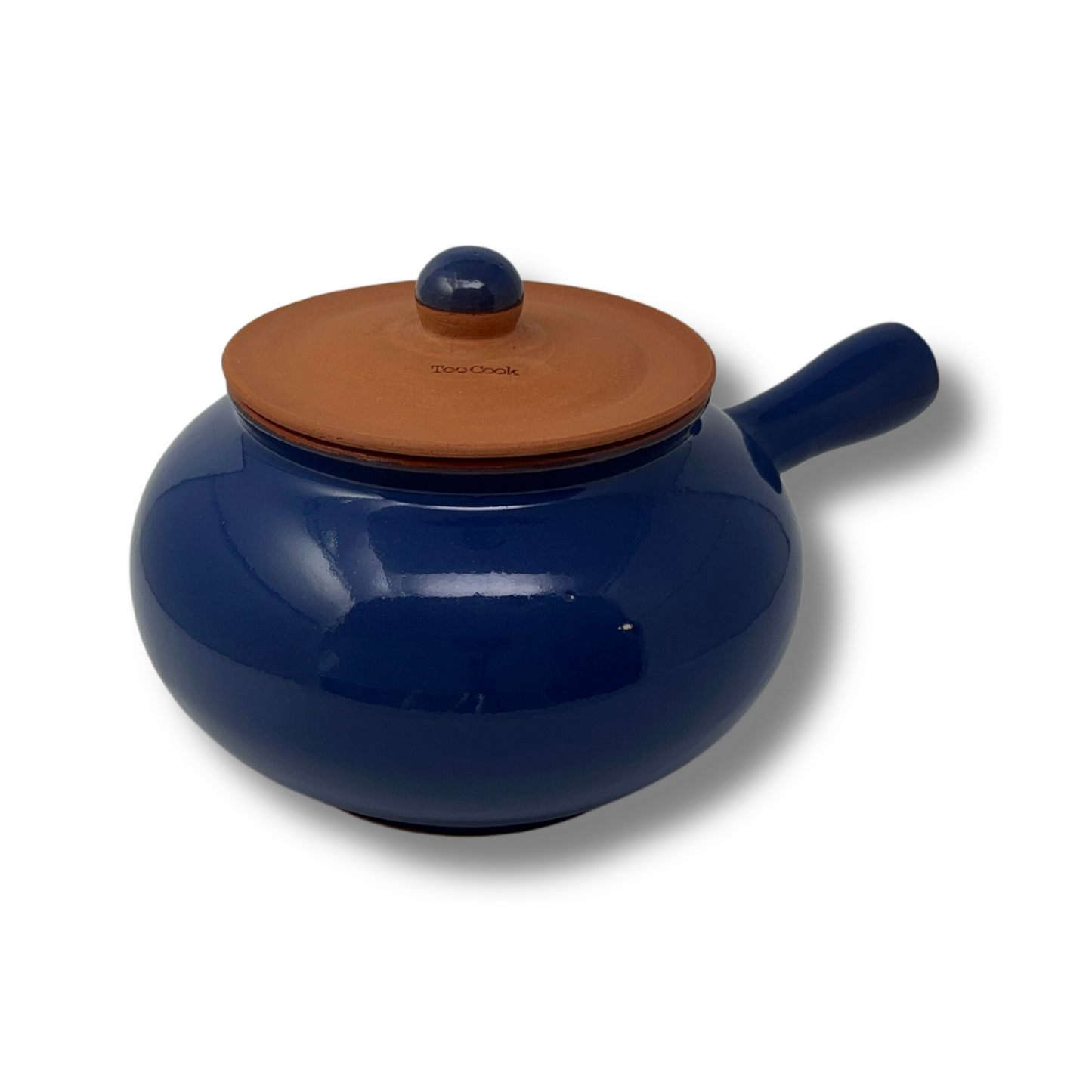 Toocook Potato and Chestnut Cooker in Blue Glazed Terracotta for Simple Natural Cooking No Fat and without altering the properties of the food 100% Made in Italy