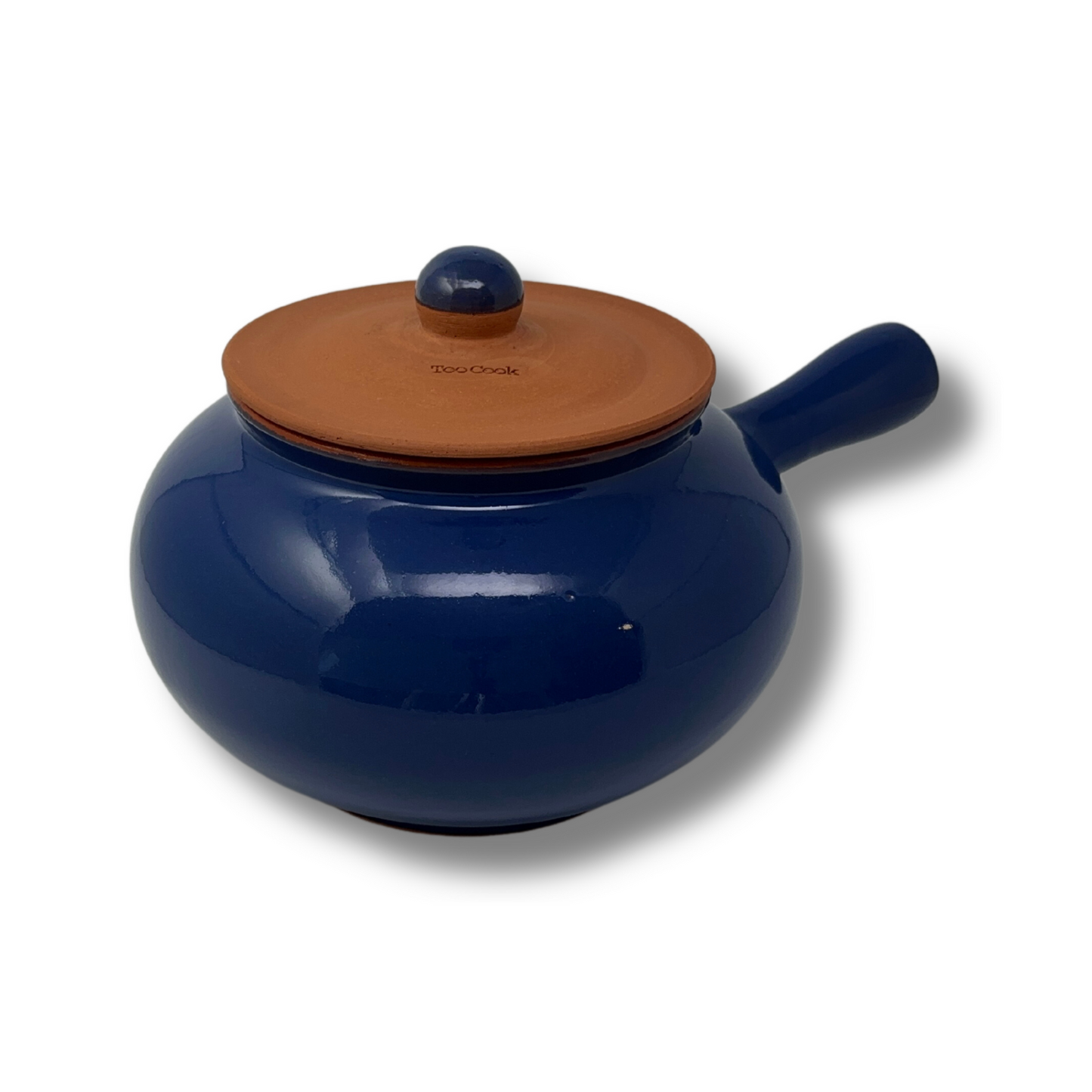 Toocook Cuoci Patate e Castagne in Terracotta Smaltata Blu per Cucina Semplice Naturale No Grassi e senza alterare le proprietà del cibo Made in Italy 100%