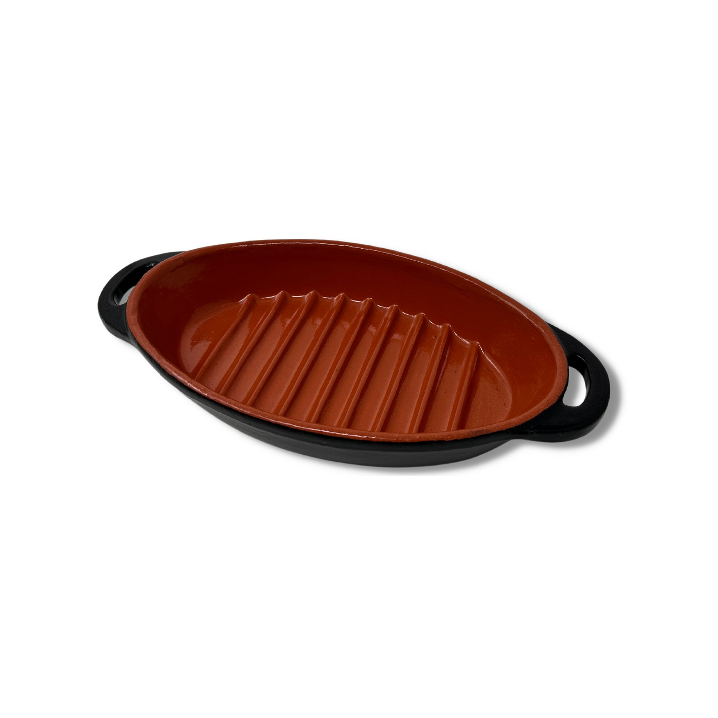 Toocook Grill Me piastra ovale in Terracotta per Cucina Naturale Senza Grassi Gusto Unico Senza alterare Le proprietà del Cibo