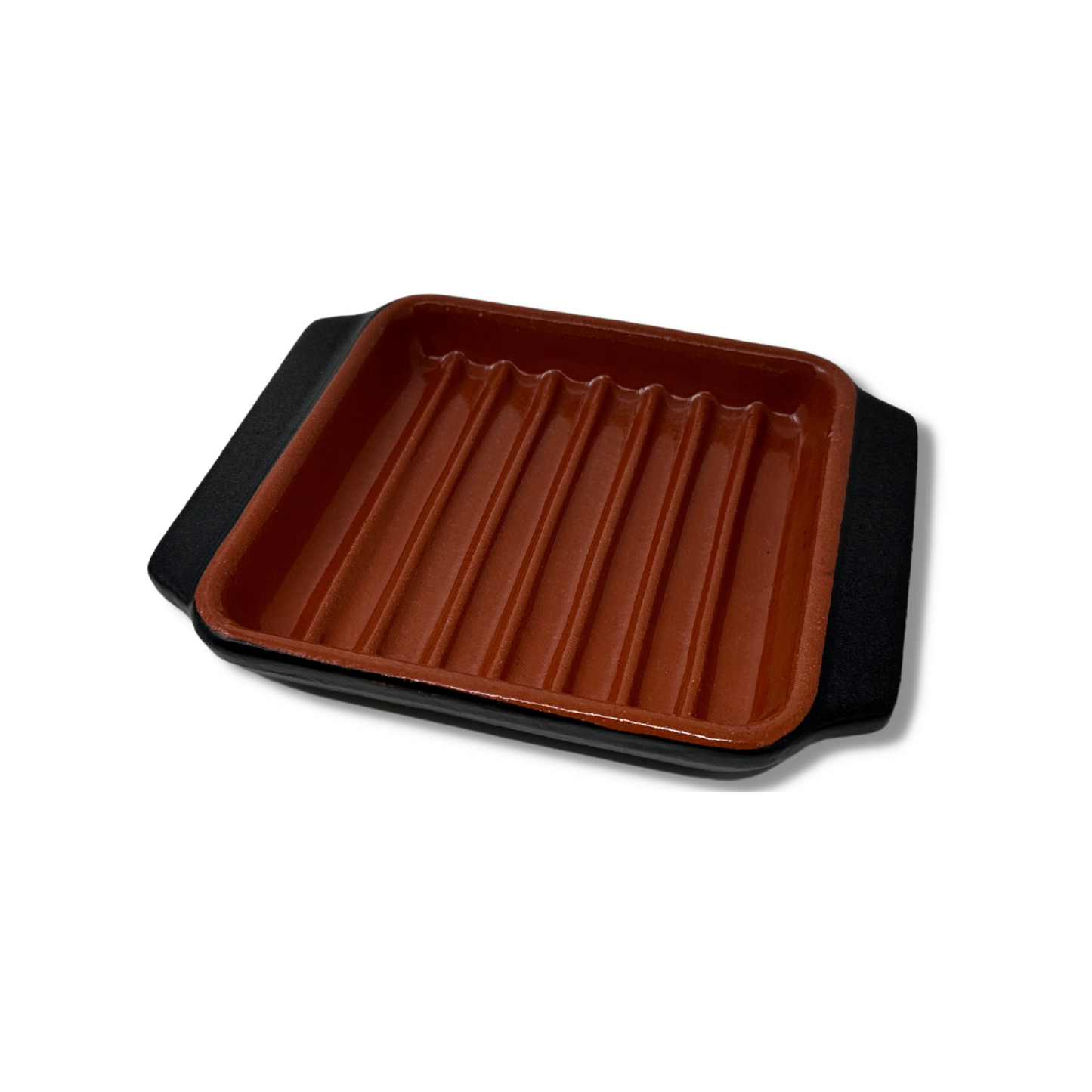 Toocook Grill Me piastra mini quadrata in Terracotta per Cucina Naturale Senza Grassi Gusto Unico Senza alterare Le proprietà del Cibo