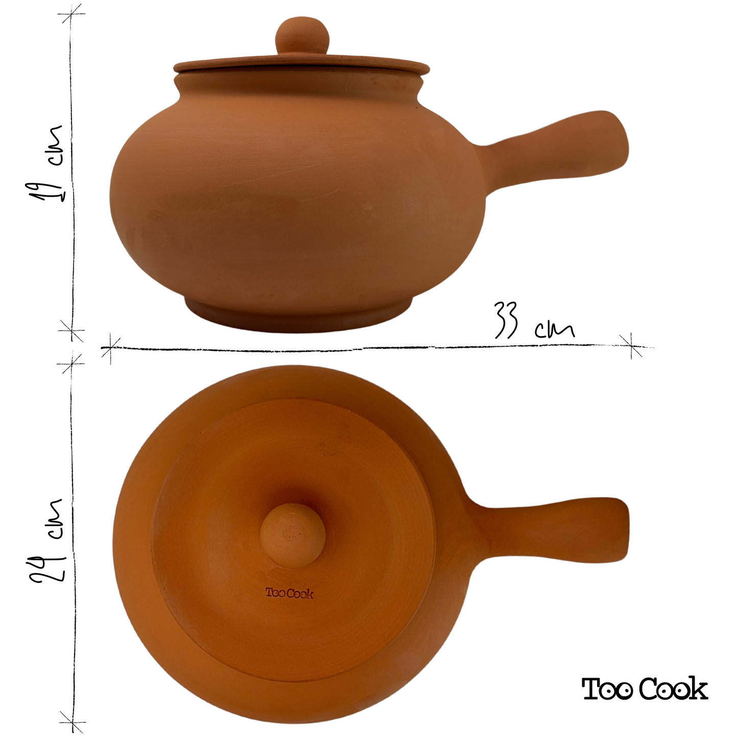 Toocook Potato and Chestnut Cooker in Black Glazed Terracotta for Simple Natural Cooking No Fat and without altering the properties of the food 100% Made in Italy