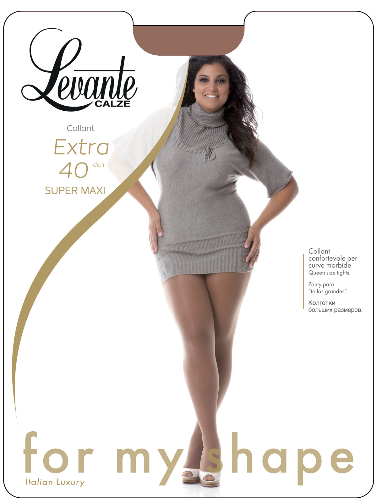 Levante Collant Donna Extra Super Maxi 40 Denari Calza Calibrata taglie forti