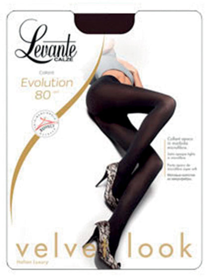 Levante Collant Donna Evolution Calze 80 DEN Cuciture comode punta nuda
