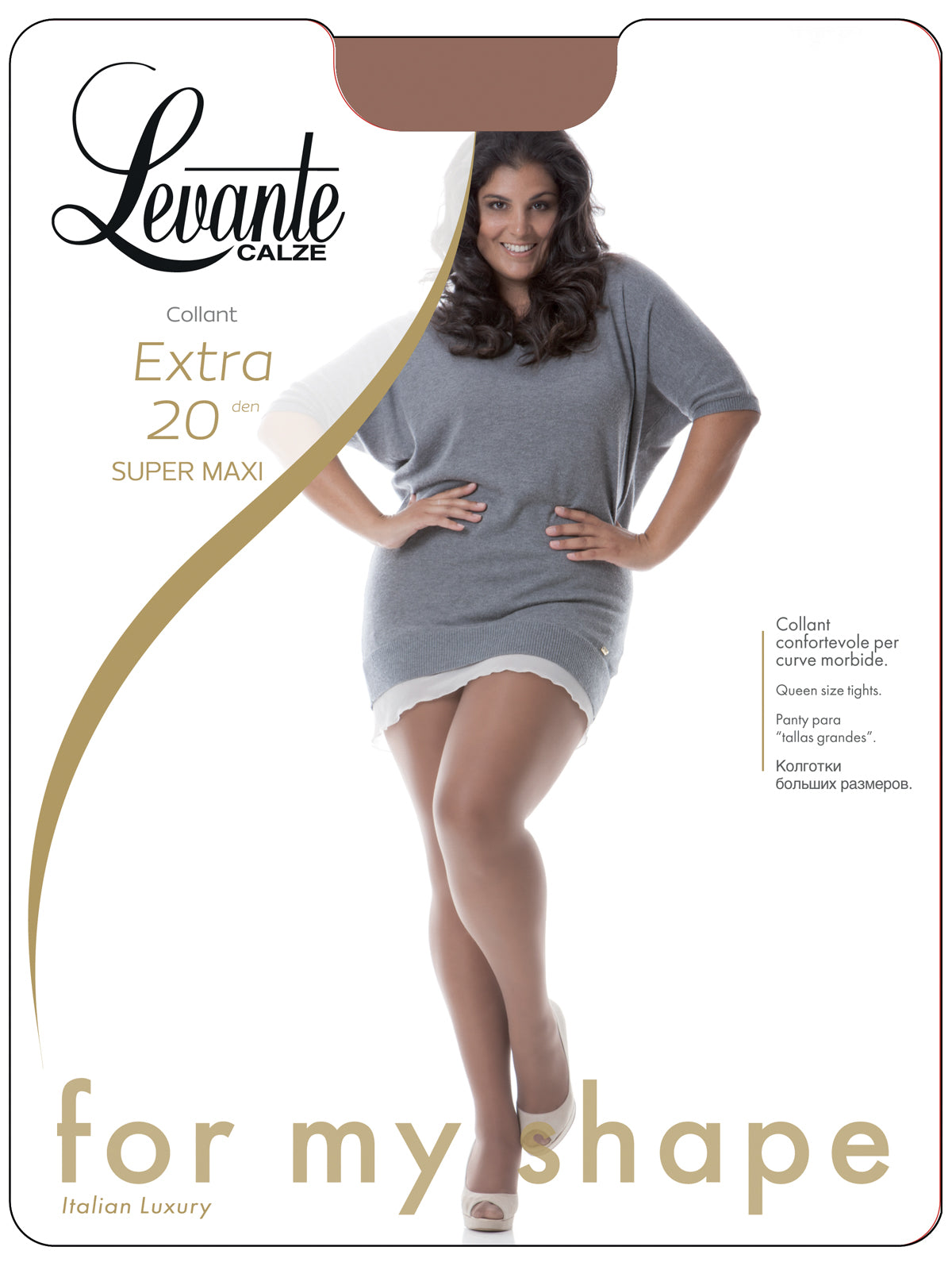 Levante Collant Donna Extra Super Maxi 20 DEN Calze Calibrate taglie forti