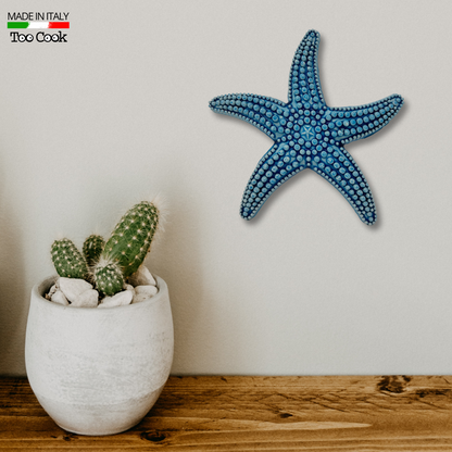 Toocook Starfish in glazed ceramic Wall Decoration and Home Furnishings, Handcrafted, Gift Idea Made in Italy