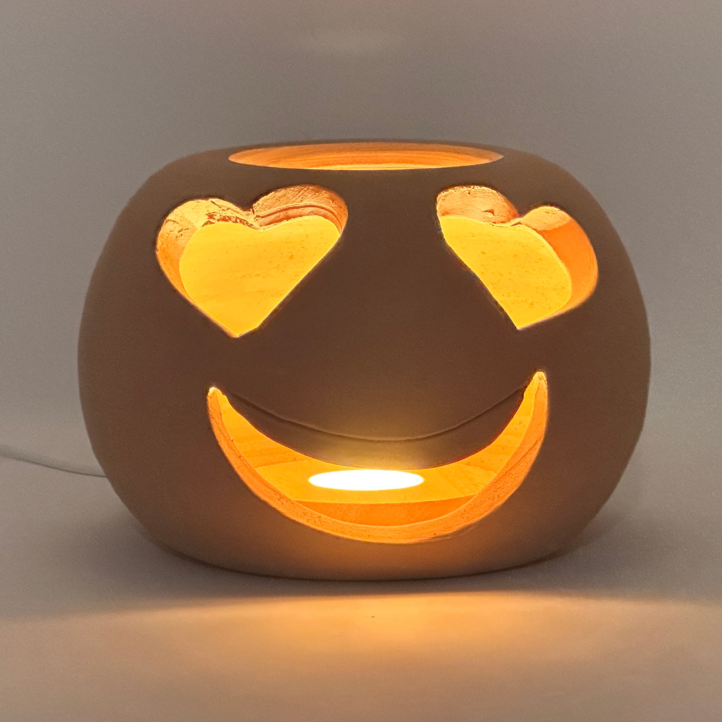 Toocook Lampada Decorativa Emoji Love – Ceramica Artigianale con Base per Luce LED – Diametro 17 cm
