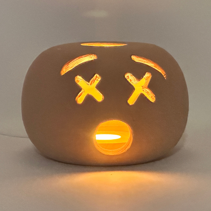 Toocook Lampada Decorativa Emoji Ics – Ceramica Artigianale con Base per Luce LED – Diametro 17 cm