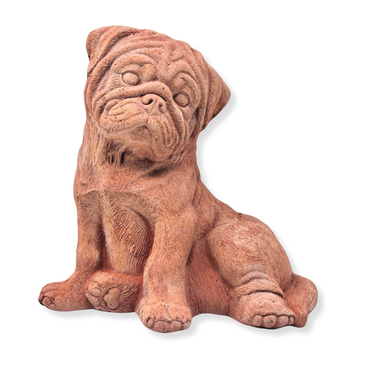 Toocook Cane Bulldog in terracotta artigianale per arredo giardino decorazione unica resistente alle intemperie