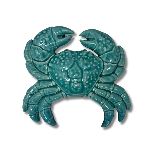 Toocook Glazed Ceramic Crab Wall Decoration and Home Furnishings, Handcrafted, Gift Idea Made in Italy