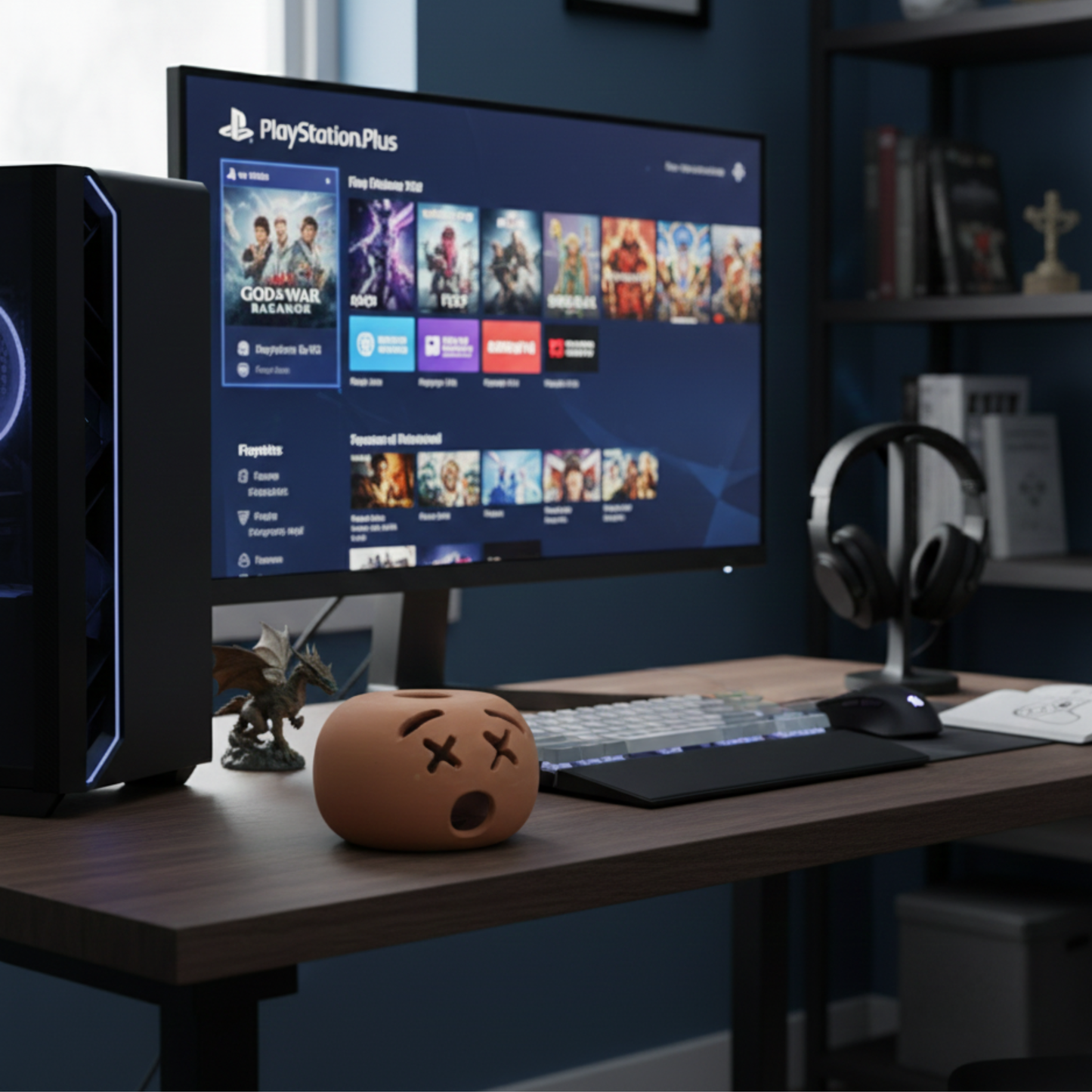 Toocook Lampada Decorativa Emoji Ics – Ceramica Artigianale con Base per Luce LED – Diametro 17 cm