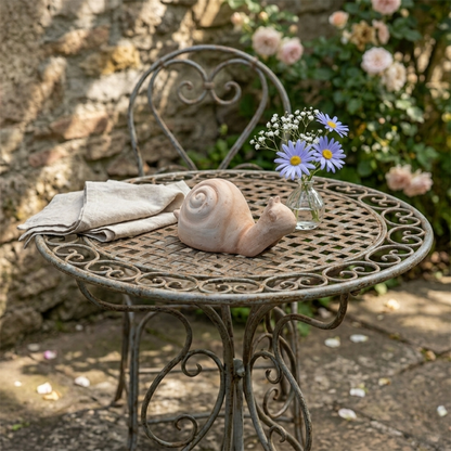 Lumaca in terracotta artigianale per arredo giardino decorazione unica resistente alle intemperie