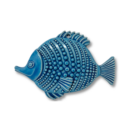 Toocook Glazed Ceramic Fish Wall Decoration and Home Furnishings, Handcrafted, Gift Idea Made in Italy