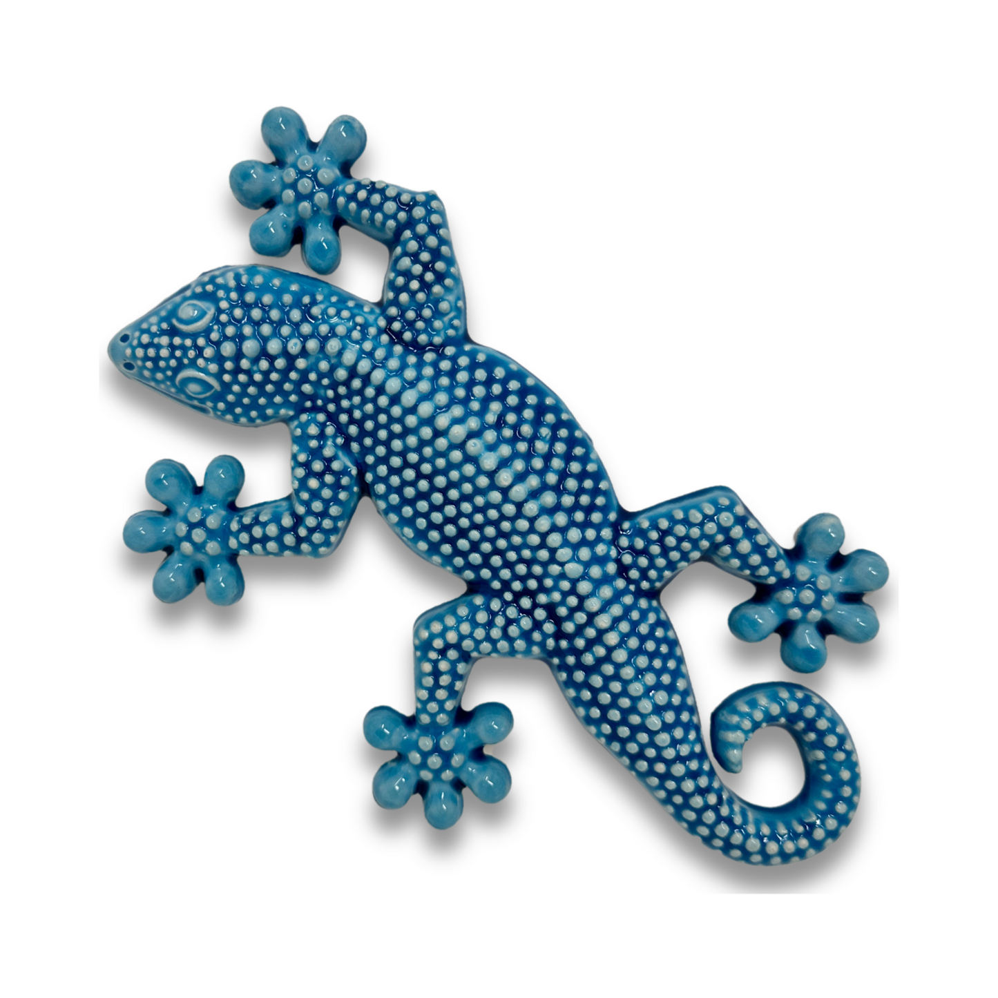 Toocook Gecko in glazed ceramic Wall Decoration and Home Furnishings, Handcrafted, Gift Idea Made in Italy