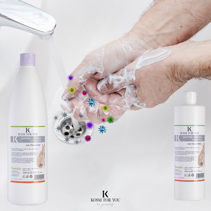 Sapone Liquido Mani con Clorexidina - Pulisce, Deterge e Disinfetta la pelle - Antibatterico
