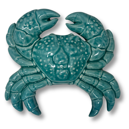 Toocook Granchio in ceramica smaltata Verde Decorazione Murale e Arredo Casa, Realizzato Artigianalmente, Idea Regalo Made in Italy