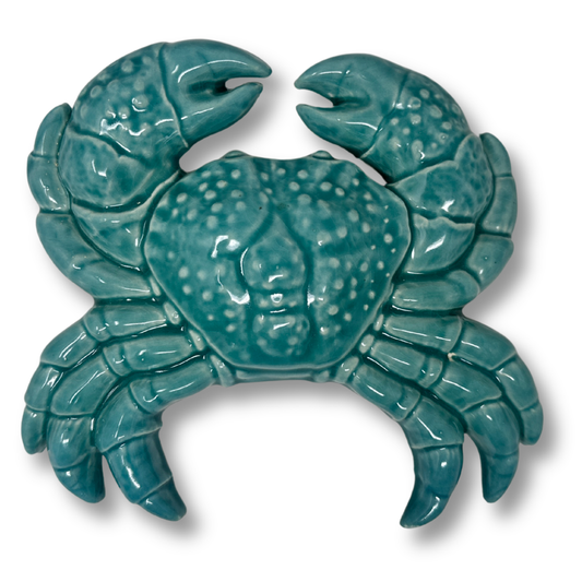 Toocook Granchio in ceramica smaltata Verde Decorazione Murale e Arredo Casa, Realizzato Artigianalmente, Idea Regalo Made in Italy