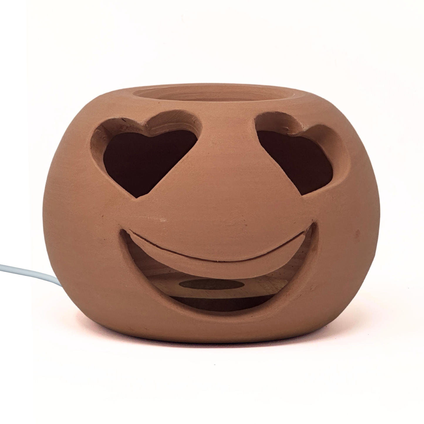 Toocook Lampada Decorativa Emoji Love – Ceramica Artigianale con Base per Luce LED – Diametro 17 cm