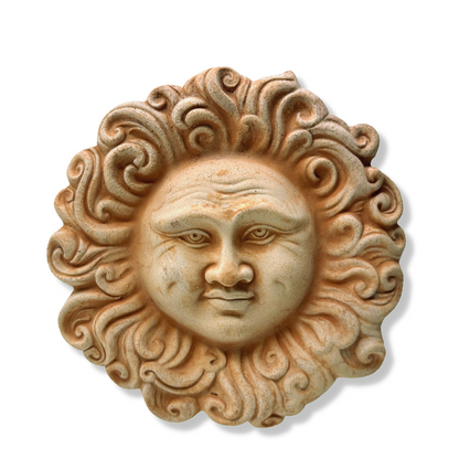 Sole Ricci in ceramica artigianale da parete per arredo e decorazione casa Terracotta Idea Regalo