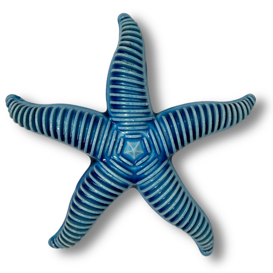 Toocook Stella Marina Onda in ceramica smaltata Blu Decorazione Murale e Arredo Casa, Realizzata Artigianalmente, Idea Regalo Made in Italy
