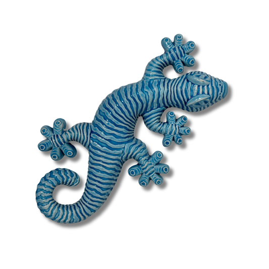 Toocook Gecko in glazed ceramic Wall Decoration and Home Furnishings, Handcrafted, Gift Idea Made in Italy