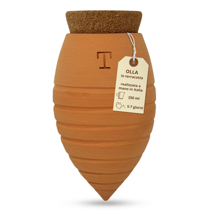 Toocook Artisan Terracotta Olla for Ecological and Natural Automatic Watering for Indoor and Outdoor Plants with autonomy of approximately 7 days - Handmade - 250 ml 
